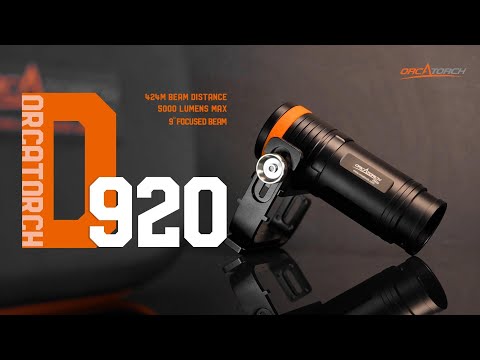 OrcaTorch All-New D920 Handheld Cordless Dive Light