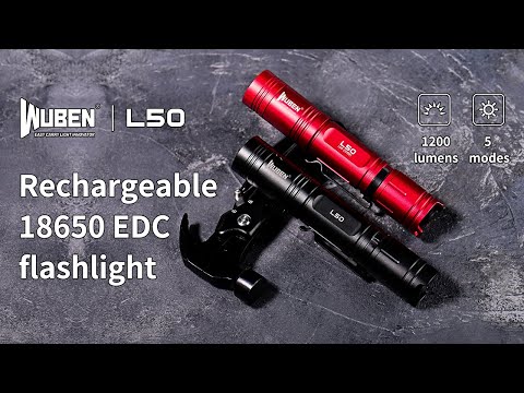 WUBEN L50 LED Flashlight 1200 Lumens USB Rechargeable Torch