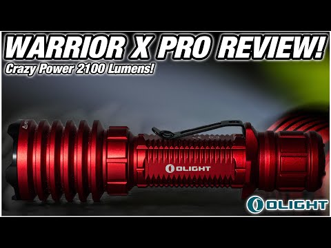Olight Warrior X PRO Full Review - Rechargeable 2100 Lumens flashlight!