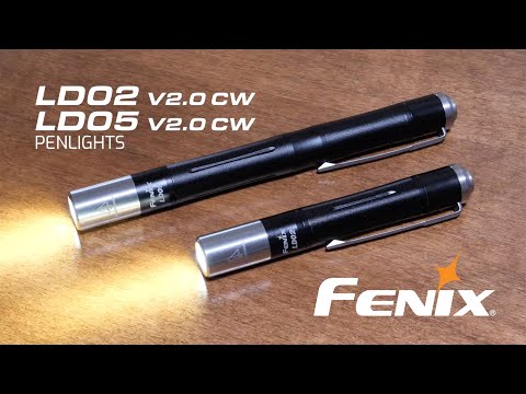 Fenix LD02 V2.0 CW and LD05 V2.0 CW AAA Penlights - Cool White LED