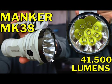 41,500 Lumens | Manker MK38 Satellite Searchlight