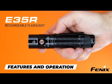 Fenix E35R Rechargeable Flashlight Features and Operational Demonstration