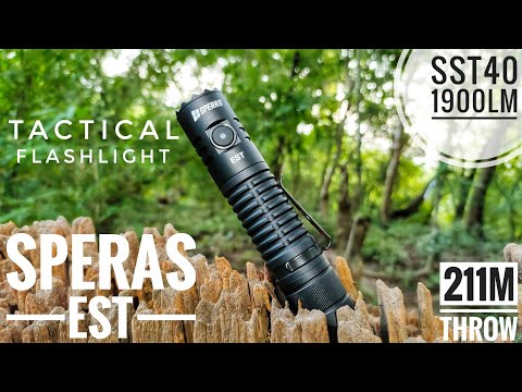 SPERAS EST, Tactical Flashlight, Dual switch, SST40, 1900lm, 211m