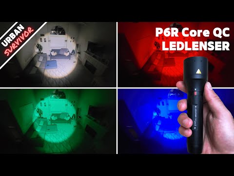 LEDLENSER P6R Core QC Multicolor Hunting Flashlight 🔦 (White, Red, Blue, Green) w/ Adjustable Focus