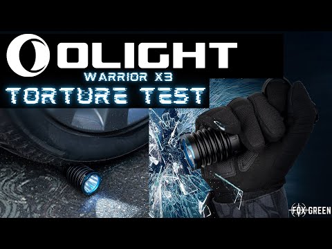 Olight WARRIOR X3 Tactical FlashLight - TORTURE Test &amp; REVIEW