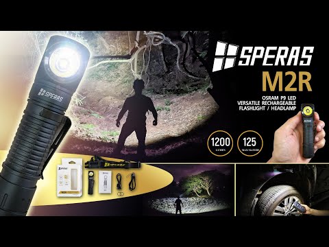 SPERAS M2R Headlamp, Osram P9, 1200lm, 125m