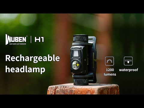 [2020 Latest] WUBEN H1 1200 Lumens Rechargeable Waterproof LED Headlamp