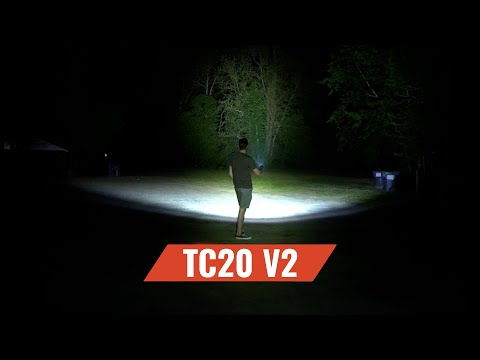 Using the new TC20 V2! 4,000 lumen flashlight!