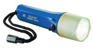 Pelican Nemo 2410 LED Diving Flashlight - Blue with Photoluminescent Shroud-0