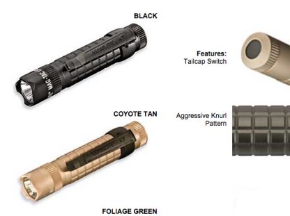 MagLite MagTac LED Flashlight Crowned Bezel - Coyote Tan (320 Lumens)-8396