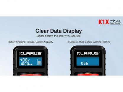 Klarus K1X Two-In-One Charger and Power Bank with LCD Screen-15398