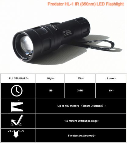 Microfire Predator HL-1 IR (850nm) LED Flashlight -9727