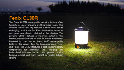 Fenix CL30R Rechargeable Camping Lantern (650 Lumens)-11100