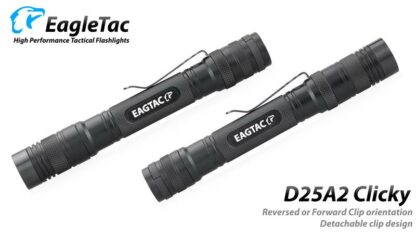 EagleTac D25A2 Clicky CREE XM-L2 LED Pocket Torch (520 Lumens) 2x AA Batteries-19735