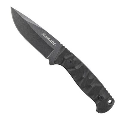 Schrade Fixed Blade 1095 High Carbon Steel with nylon pouch-0