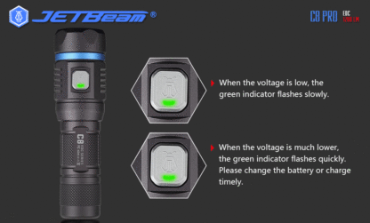 JETBeam C8 Pro USB rechargeable torch (1200 Lumens)-12498