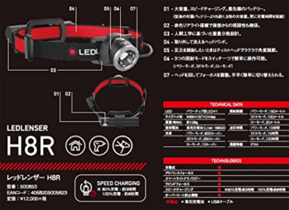 Led Lenser H8R Rechargeable Headlamp (600 lumens)-12731