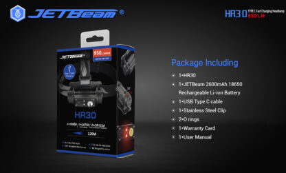 JETBeam HR30 Headlamp (950 lumens)-13418