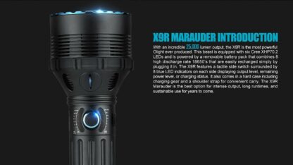 Olight X9R Marauder 25000 lumen rechargeable LED searchlight-13437