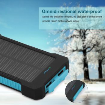 10,000mah Solar Power Bank/Phone Charger- Rubber Waterproof Case-14403