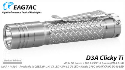 Eagletac D3A Clicky Ti - 405 Lumen-14994