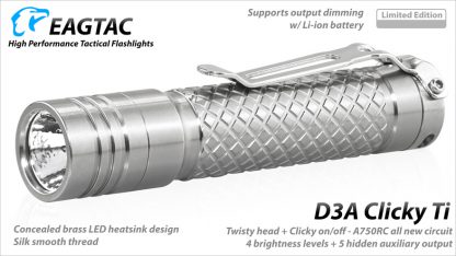Eagletac D3A Clicky Ti - 405 Lumen-14993