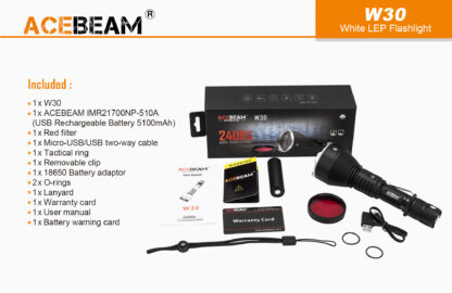 AceBeam W30 2.4 KM LEP Search Light-15093