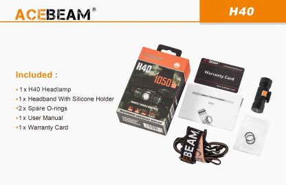 AceBeam H40 1050 Lumen Headlamp -15286