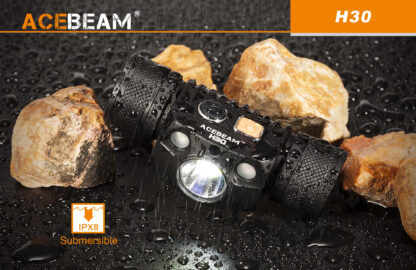 AceBeam H30 Red and Green Light 4000 lumen Rechargeable Headlamp-15142