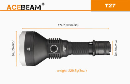 AceBeam T27 2500 Lumen Rechargeable Flashlight-15179