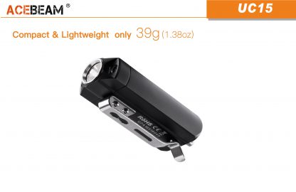 AceBeam UC15 1000 Lumen LED Keychain Torch with UV light - Black-15115