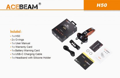 Acebeam H50 Rechargeable Headlamp - 2000 Lumens-16526