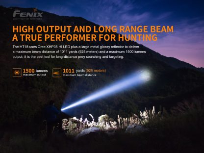Fenix HT18 Long Range Tactical Flashlight - 1500 Lumens-16545