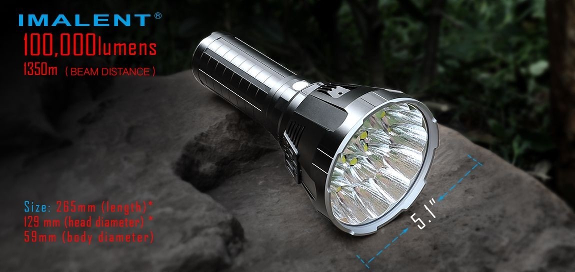 100.000 lumen store flashlight