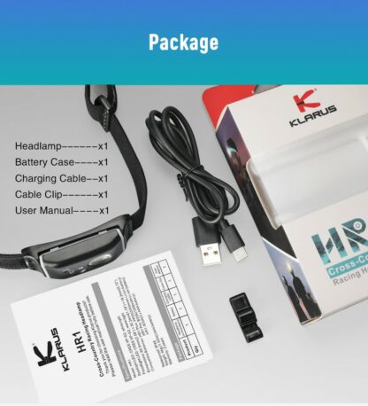 Klarus HR1 Plus Ultra-thin Rechargeable Headlamp - 600 Lumens - Black-17209