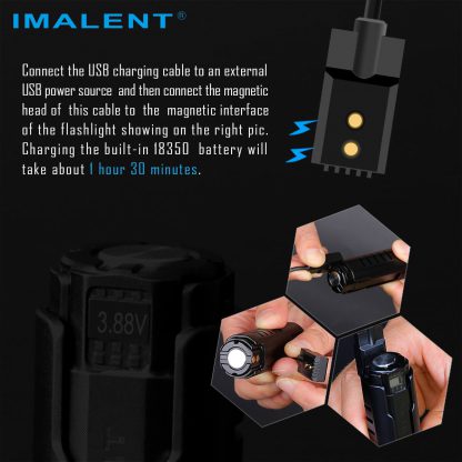 Imalent LD70 Compact Rechargeable Torch (Black)- 4000 Lumens-17429