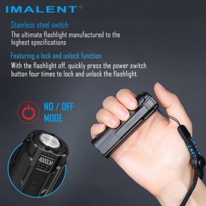 Imalent LD70 Compact Rechargeable Torch (Black)- 4000 Lumens-17428