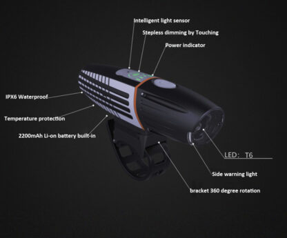 Prolite M600 Rechargeable Bike Light (450 Lumens) with Intelligent Light Sensor-17564