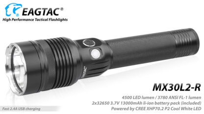 EagleTac MX30L2-R Rechargeable Security Torch (4500 Lumens)-17831