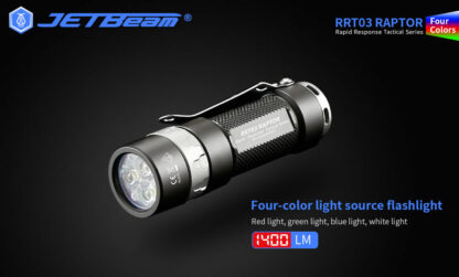 JETBeam RRT03 Raptor - Red, Green, Blue, White Light- 1400 Lumens-17610