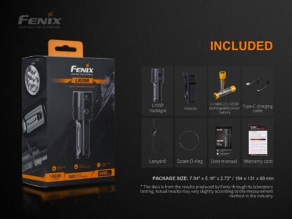 Fenix LR35R Compact USB-C Rechargeable Searchlight - 10000 Lumens-18051