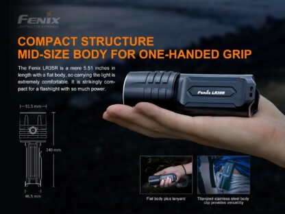 Fenix LR35R Compact USB-C Rechargeable Searchlight - 10000 Lumens-18058