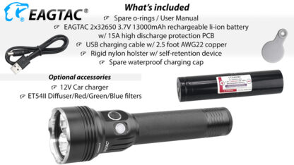 Eagletac MX30L2C-R USB Rechargeable Flashlight - 735m Throw-18195