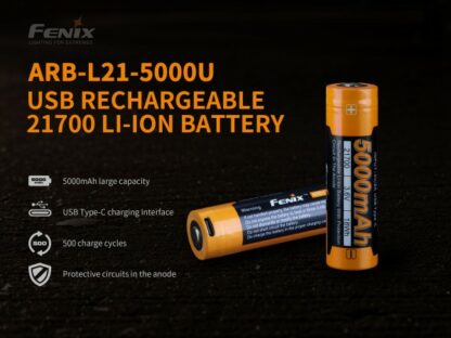 Fenix 21700 Li-ion USB-C Rechargeable Battery ARB-L21-5000-19557