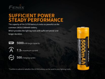 Fenix 21700 Li-ion USB-C Rechargeable Battery ARB-L21-5000-18682