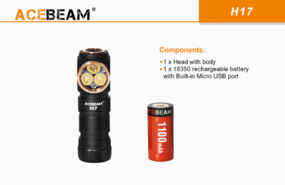 Acebeam H17 Rechargeable Headlamp - 1500 Lumens-18706