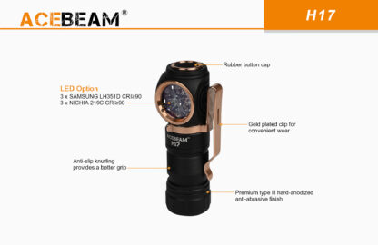 Acebeam H17 Rechargeable Headlamp - 1500 Lumens-18705