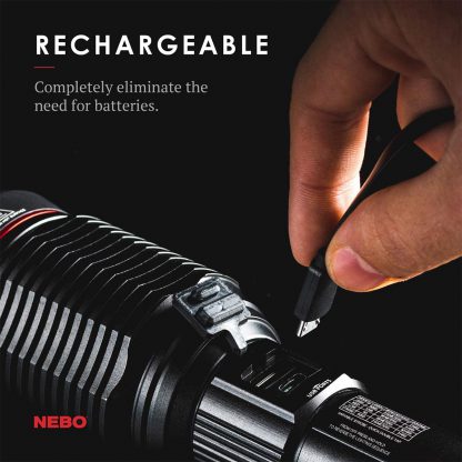 NEBO Redline 6K Rechargeable Waterproof Flashlight + Power Bank-18748