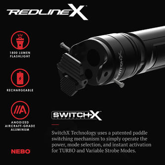 NEBO Redline X Waterproof Rechargeable Flashlight-18754