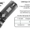 Eagletac MX3T-C USB-C Rechargeable Compact Flashlight/Power Bank - 10000 Lumens-18860